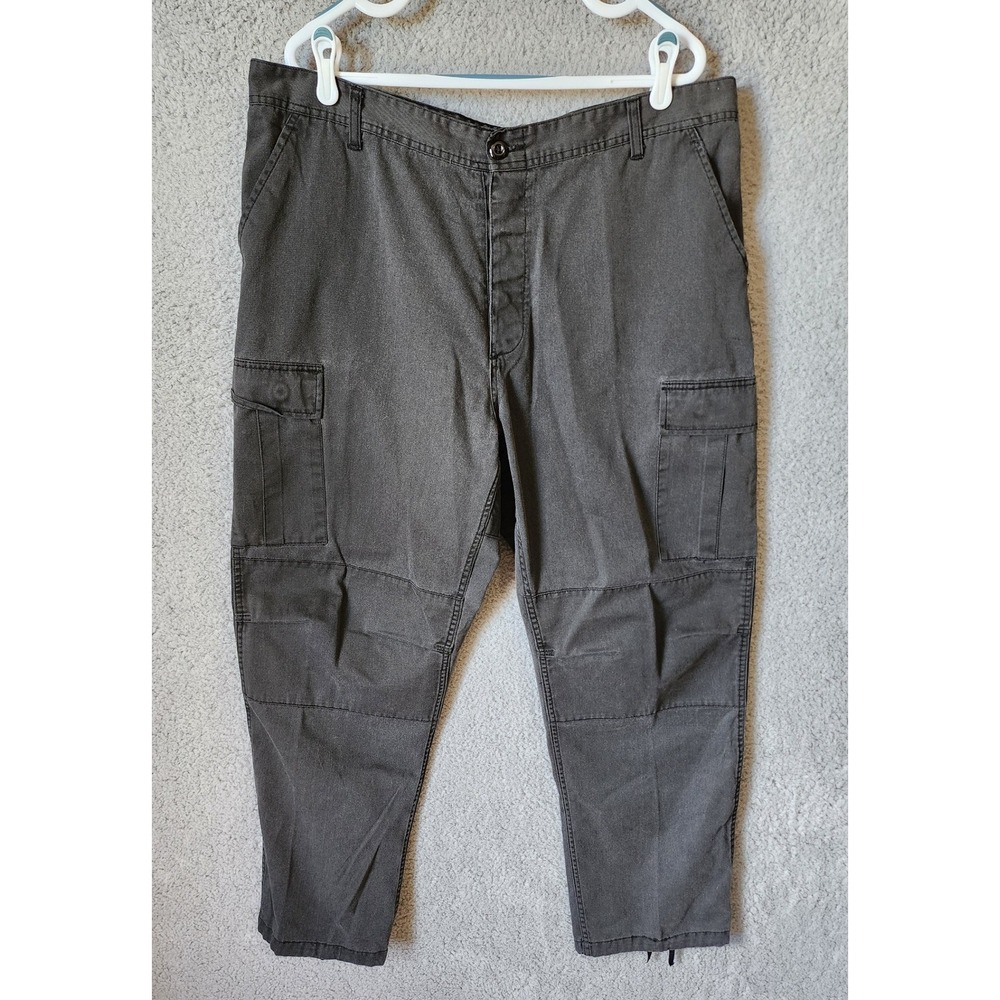 Rothco Ultra Force BDU Cargo Pants Mens Large Regular Black Faded Military Work